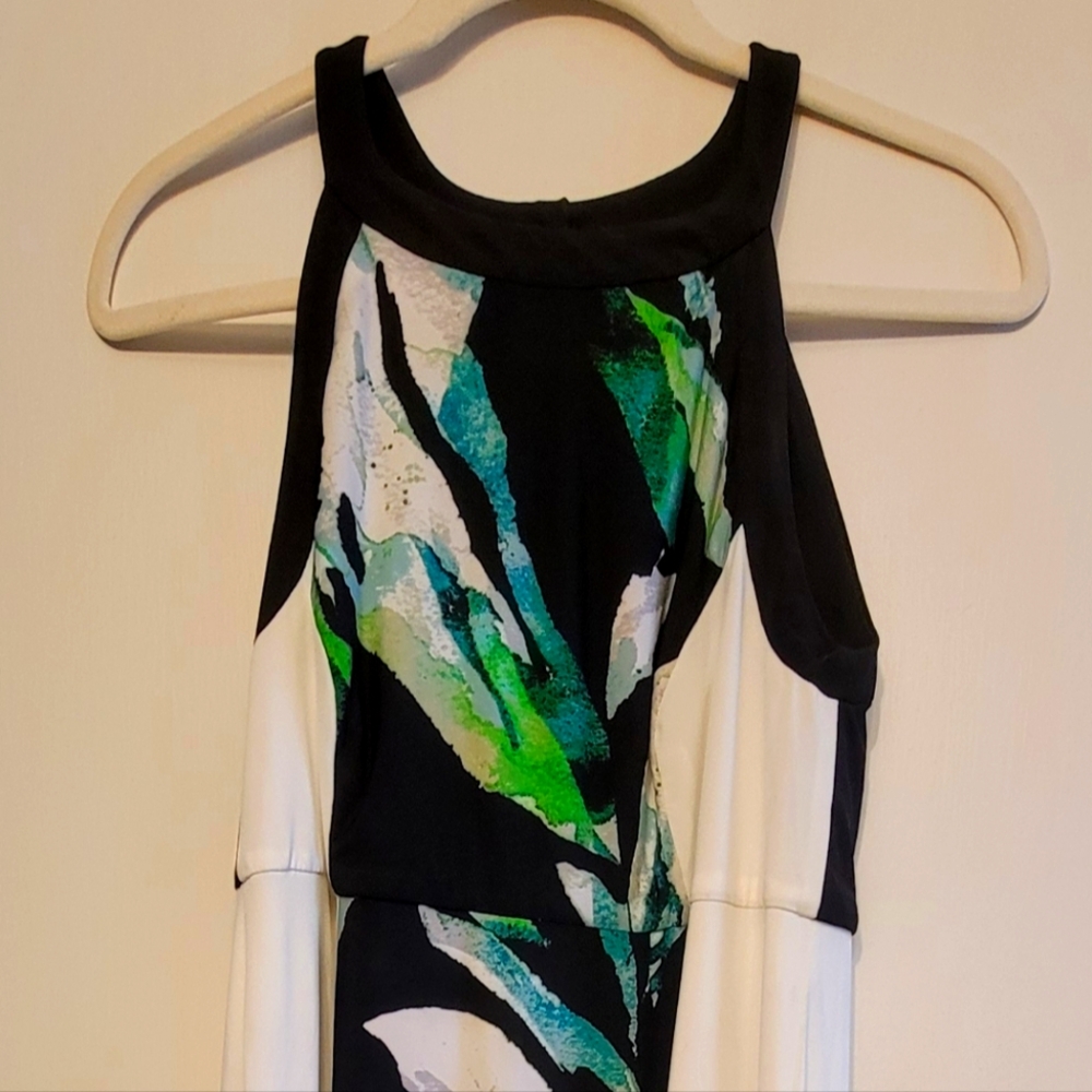 High Neck High Low Maxi Dress